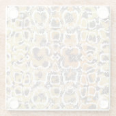 Leopard Schlange Animal Print Textur Glasuntersetzer (Rückseite)