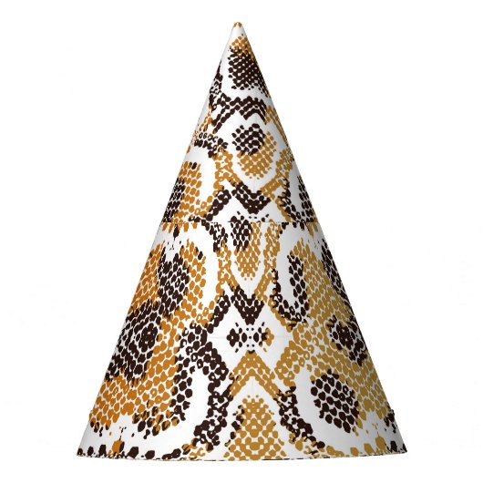 Leopard Schlange Animal Print Textur Partyhütchen (Vorderseite)