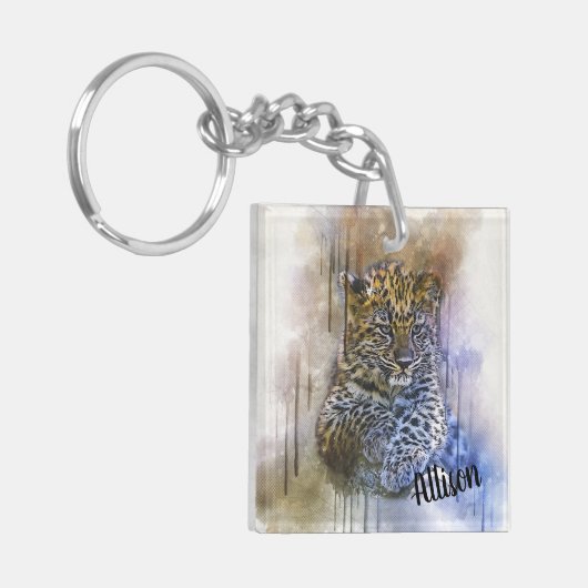 Leopard Schlüsselanhänger (Vorderseite links)