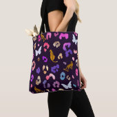 Leopard-Schmetterling Schwarz Tasche (Von Nahem)