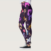 Leopard-Schmetterling Schwarze Leggings (Links)