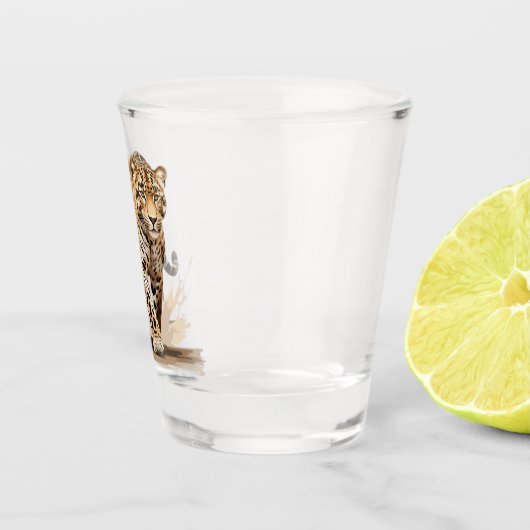 Leopard Schnapsglas (Rechts)