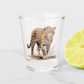 Leopard Schnapsglas (Vorderseite)