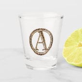 Leopard Schnapsglas (Vorderseite)