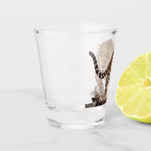 Leopard Schnapsglas (Links)