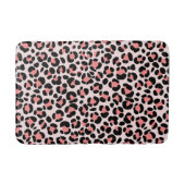 Leopard Schwarz Braun Badematte (Vorderseite)