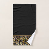 LEOPARD SCHWARZ GOLD BADEZIMMER TOWEL SET (Handtuch)