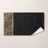 LEOPARD SCHWARZ GOLD BADEZIMMER TOWEL SET (Handtuch)