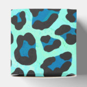 Leopard Schwarz und Aquamarin Geschenkschachtel (Oben)