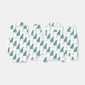 Leopard Schwarz und Aquamarin Geschenkschachtel (Ungefaltet)