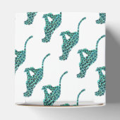 Leopard Schwarz und Aquamarin Geschenkschachtel (Oben)