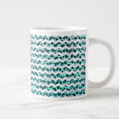 Leopard Schwarz und Aquamarin Jumbo-Tasse (Rechts)