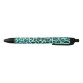 Leopard Schwarz und Aquamarin Kugelschreiber (Unterseite)