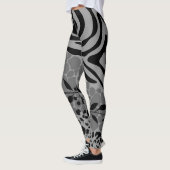 Leopard schwarz und grau leggings (Links)