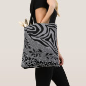 Leopard schwarz und grau tasche (Von Nahem)