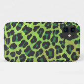 Leopard, Schwarz und Grün Case-Mate iPhone Hülle (Rückseite (Horizontal))