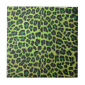 Leopard Schwarz- und Grün-Druck Fliese (Vorderseite)