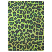 Leopard, Schwarz und Grün Klemmbrett (Rückseite)