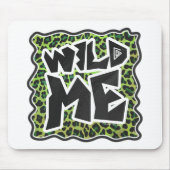 Leopard, Schwarz und Grün Mousepad (Vorne)