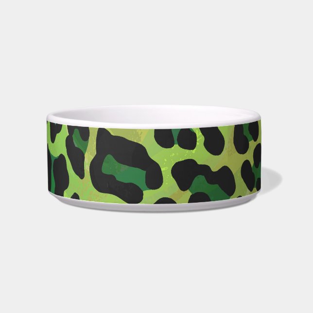 Leopard, Schwarz und Grün Napf (Rechts)