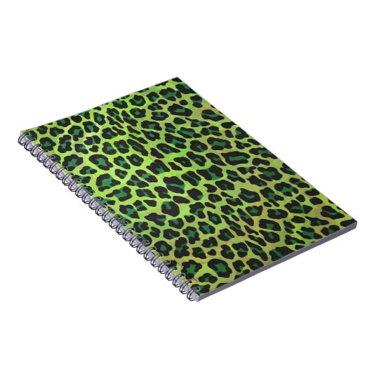 Leopard, Schwarz und Grün Notizblock (Rechte Seite)