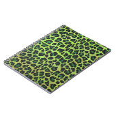 Leopard, Schwarz und Grün Notizblock (Linke Seite)