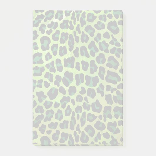 Leopard, Schwarz und Grün Post-it Klebezettel (Vorderseite)