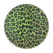 Leopard, Schwarz und Grün Schneidebrett (Vorderseite)