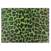 Leopard, Schwarz und Grün Schneidebrett (Vorderseite)