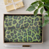 Leopard, Schwarz und Grün Seidenpapier (Geschenk)