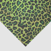 Leopard, Schwarz und Grün Seidenpapier (Ausschnitt)