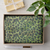 Leopard, Schwarz und Grün Seidenpapier (Geschenk)