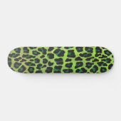 Leopard, Schwarz und Grün Skateboard (Horizontal)