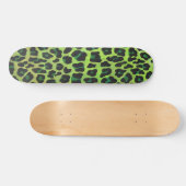 Leopard, Schwarz und Grün Skateboard (Horizontal)