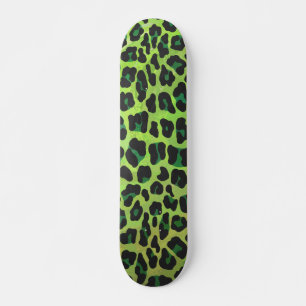 Leopard, Schwarz und Grün Skateboard