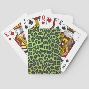 Leopard, Schwarz und Grün Spielkarten