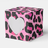 Leopard, Schwarz und Heiß-Rosa Geschenkschachtel (Vorderseite)