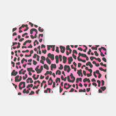 Leopard, Schwarz und Heiß-Rosa Geschenkschachtel (Ungefaltet)