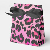 Leopard, Schwarz und Heiß-Rosa Geschenkschachtel (Vorderseite)