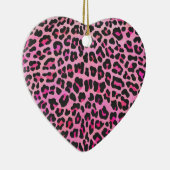 Leopard, Schwarz und Heiß-Rosa Keramikornament (Rechts)
