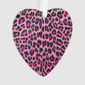 Leopard, Schwarz und Heiß-Rosa Ornament (Vorderseite)
