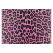 Leopard, Schwarz und Heiß-Rosa Schneidebrett (Vorderseite)