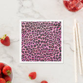Leopard, Schwarz und Heiß-Rosa Serviette (Beispiel)