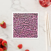 Leopard, Schwarz und Heiß-Rosa Serviette (Beispiel)