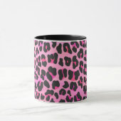 Leopard, Schwarz und Heiß-Rosa Tasse (Zentrum)