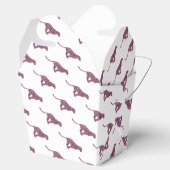 Leopard Schwarz und Hot Pink Drucksiloette Geschenkschachtel (Geöffnet)