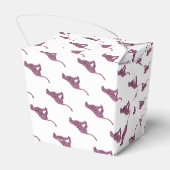 Leopard Schwarz und Hot Pink Drucksiloette Geschenkschachtel (Rückseite)