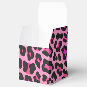 Leopard-Schwarz-und Pink-Druck Geschenkschachtel