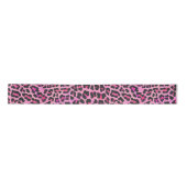 Leopard-Schwarz-und Pink-Druck Satinband (Vorderseite)
