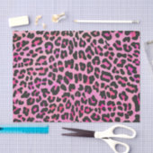 Leopard-Schwarz-und Pink-Druck Seidenpapier (Handwerk)